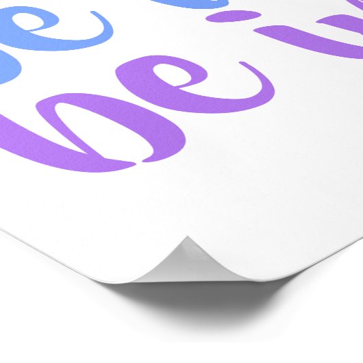 "Inspiriert" Regenbogen-Poster Poster (Ecke)