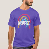 Inspiriert Regenbogen T-Shirt (Vorderseite)