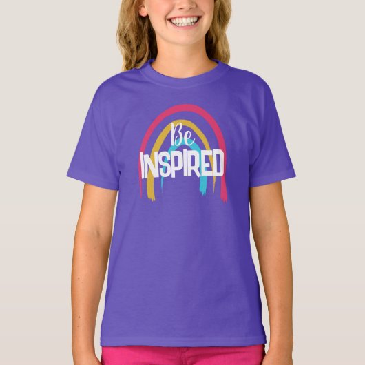 Inspiriert Regenbogenmädchen T-Shirt (Vorderseite)