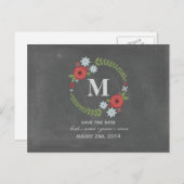 Inspiriert Rett der Blumenkhalk Ankündigungspostkarte (Vorne/Hinten)