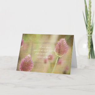 Inspiriert rosa Blüte mit Rumi Zitat Karte