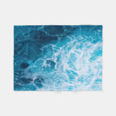 Inspiriert Ruhe im Meer: ruhige Meereswellen und M Fleecedecke (Vorderseite (Horizontal))