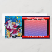 INSPIRIERT SANTA CHRISTMAS FOTOVORLAGE FEIERTAGSKARTE (Vorne/Hinten)