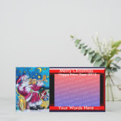 INSPIRIERT SANTA CHRISTMAS FOTOVORLAGE FEIERTAGSKARTE (Stehend Vorderseite)