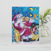 INSPIRIERT SANTA FEIERTAGSKARTE (Stehend Vorderseite)