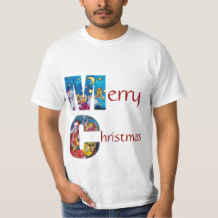 INSPIRIERT SANTA MIT CHRISTMAS GIFTS MONOGRAM T-Shirt
