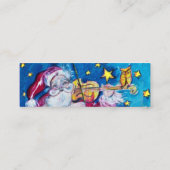 INSPIRIERT SANTA PLAYING VIOLIN MINI VISITENKARTE (Rückseite)