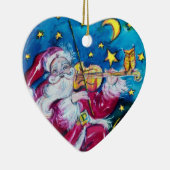 INSPIRIERT SANTA Red Ruby Gem Stone Herz Keramikornament (Rechts)