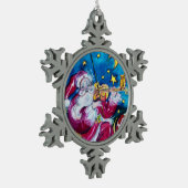 INSPIRIERT SANTA SCHNEEFLOCKEN Zinn-Ornament (Links)