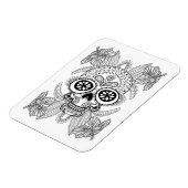 Inspiriert Schädel in Blume Magnet (Linke Seite)