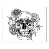 Inspiriert Schädel und Blume Gummistempel (Prägung)