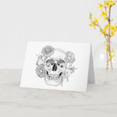 Inspiriert Schädel und Blume Karte (Gelbe Blume)