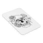 Inspiriert Schädel und Blume Magnet (Rechte Seite)