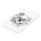 Inspiriert Schädel und Blume Magnet (Linke Seite)