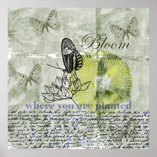 Inspiriert Schmetterlingsblüte Poster (Vorne)