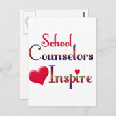 Inspiriert Schulberater Postkarte (Vorne/Hinten)