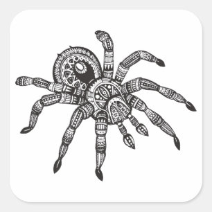 Inspiriert Spider Quadratischer Aufkleber