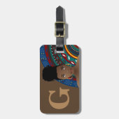 Inspiriert Stammes, oberste Knotenheit, Monogramm, Gepäckanhänger (Vorderseite vertikal)