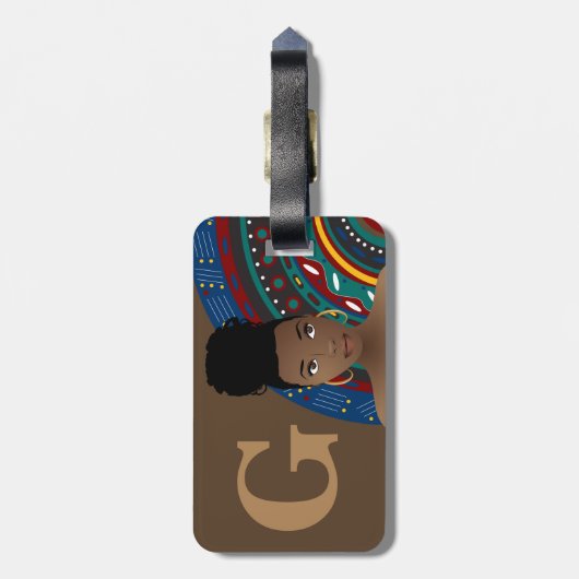 Inspiriert Stammes, oberste Knotenheit, Monogramm, Gepäckanhänger (Rückseite vertikal)