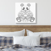 Inspiriert Stammes-Panda 6 Leinwanddruck (Insitu (Schlafzimmer))