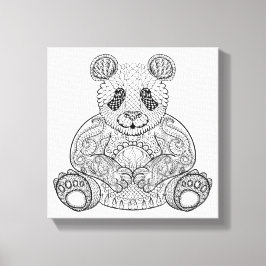 Inspiriert Stammes-Panda 6 Leinwanddruck
