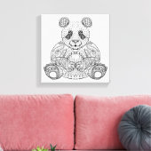 Inspiriert Stammes-Panda 6 Leinwanddruck (Insitu (Wohnzimmer))