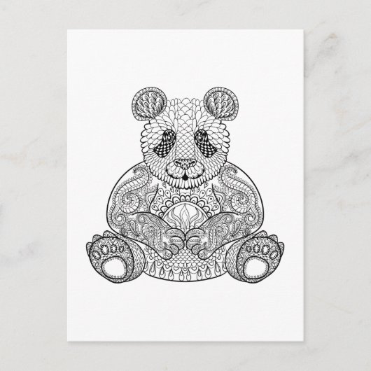 Inspiriert Stammes Panda Postkarte (Vorderseite)