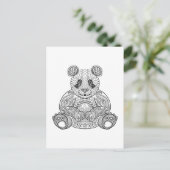Inspiriert Stammes Panda Postkarte (Stehend Vorderseite)