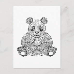 Inspiriert Stammes Panda Postkarte