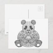 Inspiriert Stammes Panda Postkarte (Vorne/Hinten)