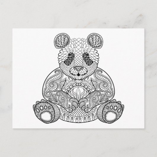 Inspiriert Stammes Panda Postkarte (Vorderseite)