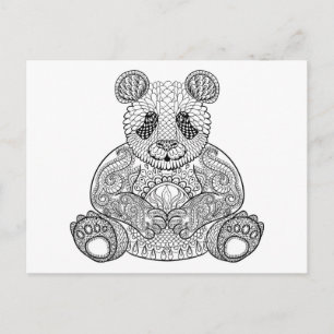 Inspiriert Stammes Panda Postkarte