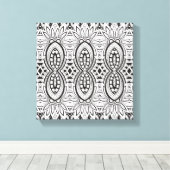 Inspiriert Stammes Zeichnend 6 Leinwanddruck (Insitu (Holzboden))