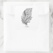 Inspiriert Stammesfresser Quadratischer Aufkleber (Tasche)