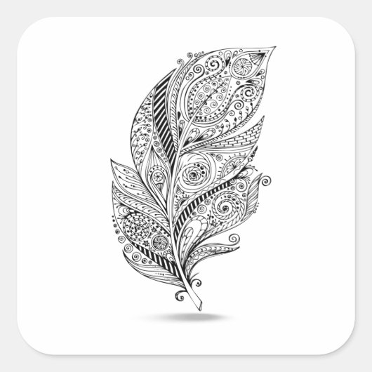 Inspiriert Stammesfresser Quadratischer Aufkleber (Vorderseite)