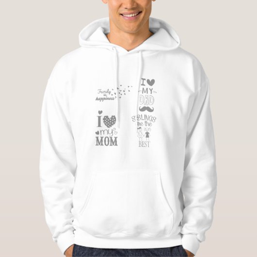 Inspiriert Textanzeige-Design Hoodie (Vorderseite)