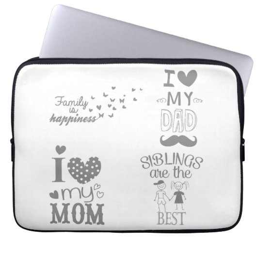 Inspiriert Textanzeige-Design Laptopschutzhülle (Vorderseite)