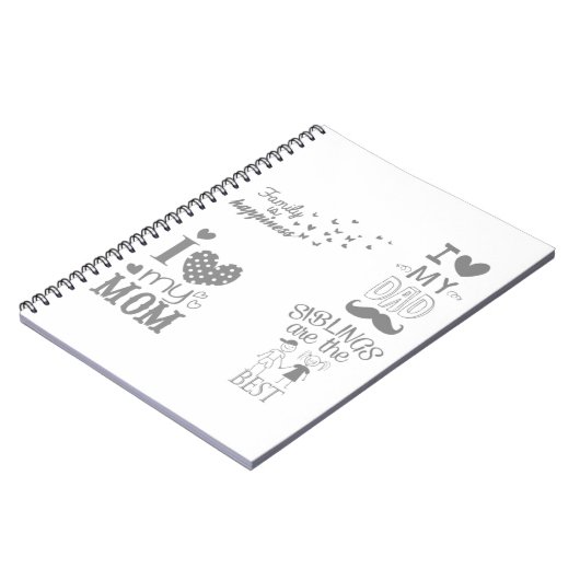 Inspiriert Textanzeige-Design Notizblock (Linke Seite)