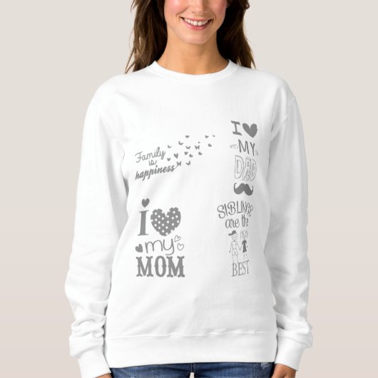 Inspiriert Textanzeige-Design Sweatshirt (Vorderseite)