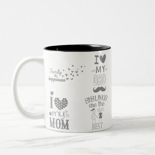 Inspiriert Textanzeige-Design Zweifarbige Tasse (Links)