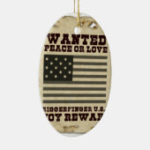 Inspiriert Textdesign für den gewollt Frieden Keramik Ornament (Rechts)