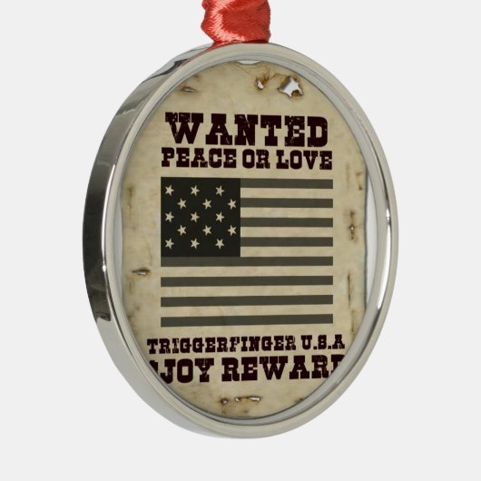 Inspiriert Textdesign für den gewollt Frieden Silbernes Ornament (Rechts)