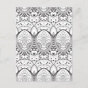 Inspiriert Tribal-Illustration Postkarte