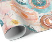 Inspiriert Umschlagpapier mit Kompassen Geschenkpapier (Rolleneckpunkt)