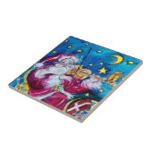 INSPIRIERT VIOLINIST SANTA Weihnachten Fliese (Seite)