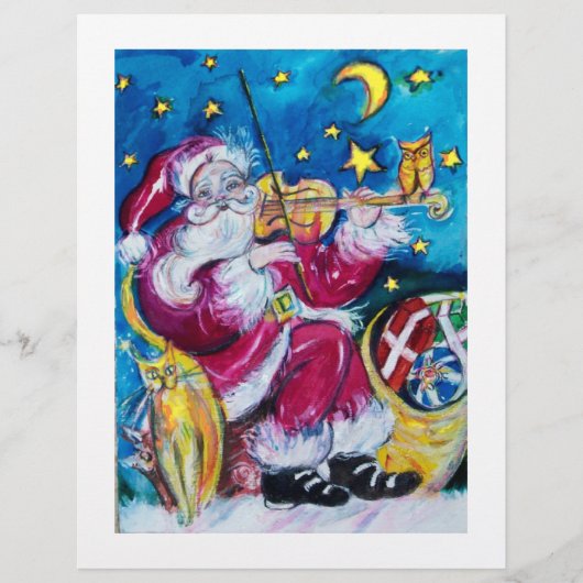 INSPIRIERT VIOLINIST SANTA Weihnachten Flyer (Vorne)