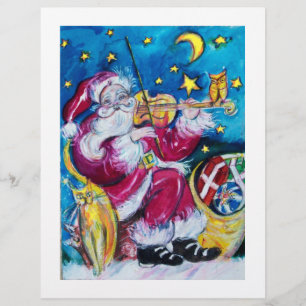 INSPIRIERT VIOLINIST SANTA Weihnachten Flyer