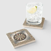 Inspiriert von Darts the Game, Steinuntersetzer (Seitenansicht)
