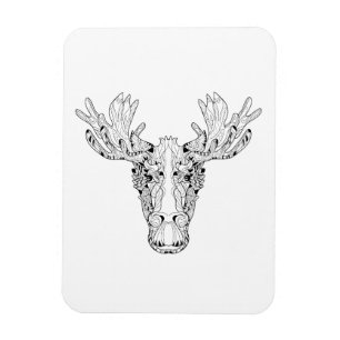Inspiriert von einem Elch Magnet