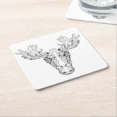 Inspiriert von einem Elch Rechteckiger Pappuntersetzer (angewinkelt)